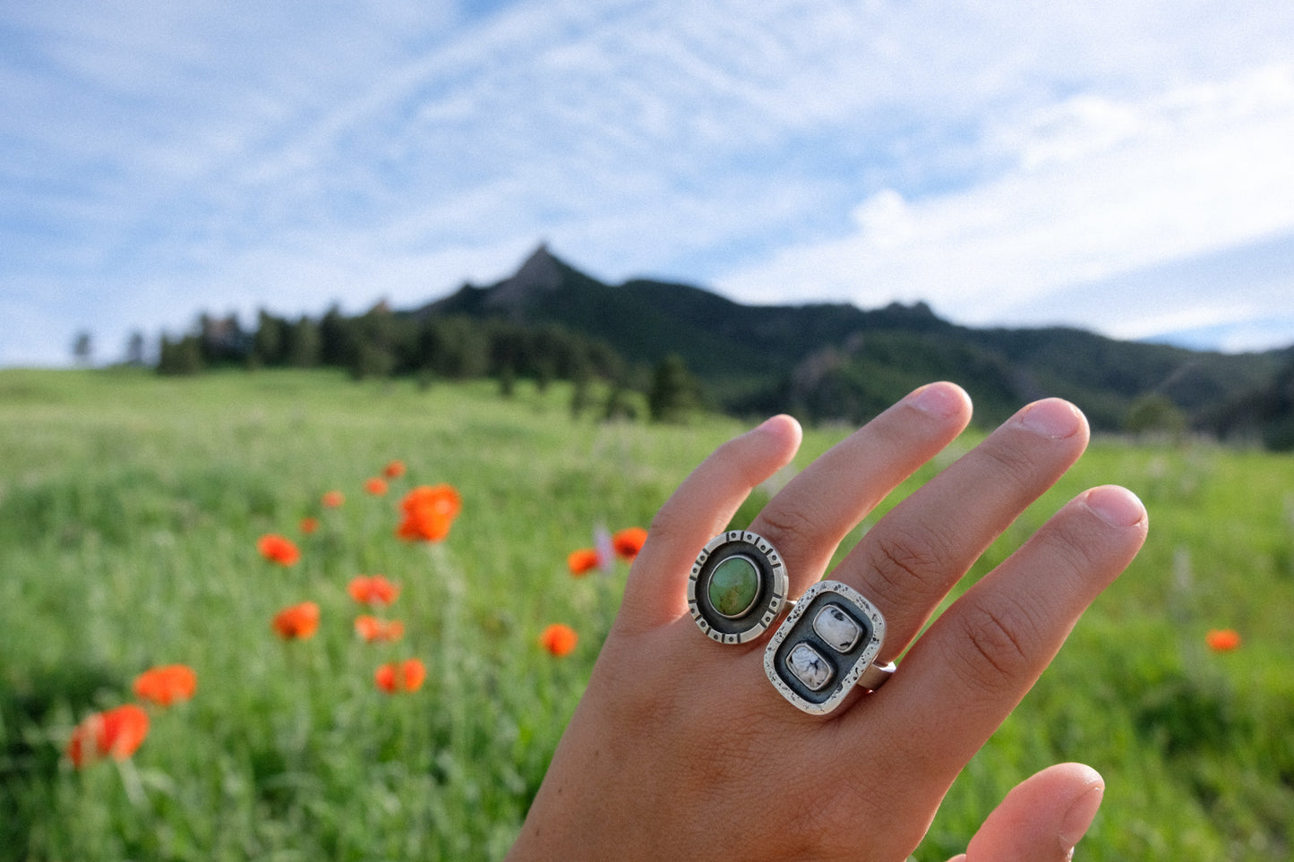 Turquoise Oval Ring || 7