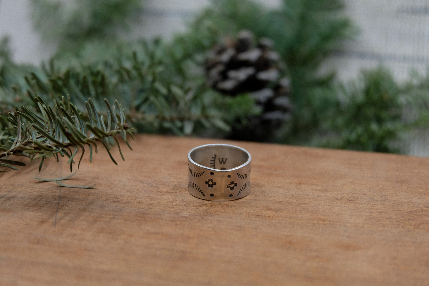 Turquoise Wide Band Ring #2 || Size 7