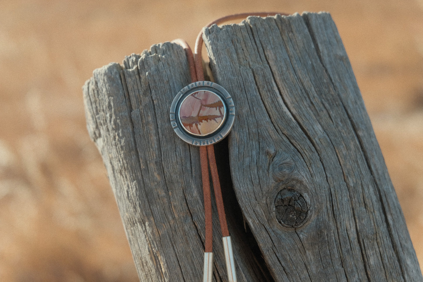 Red Falcon Round Bolo