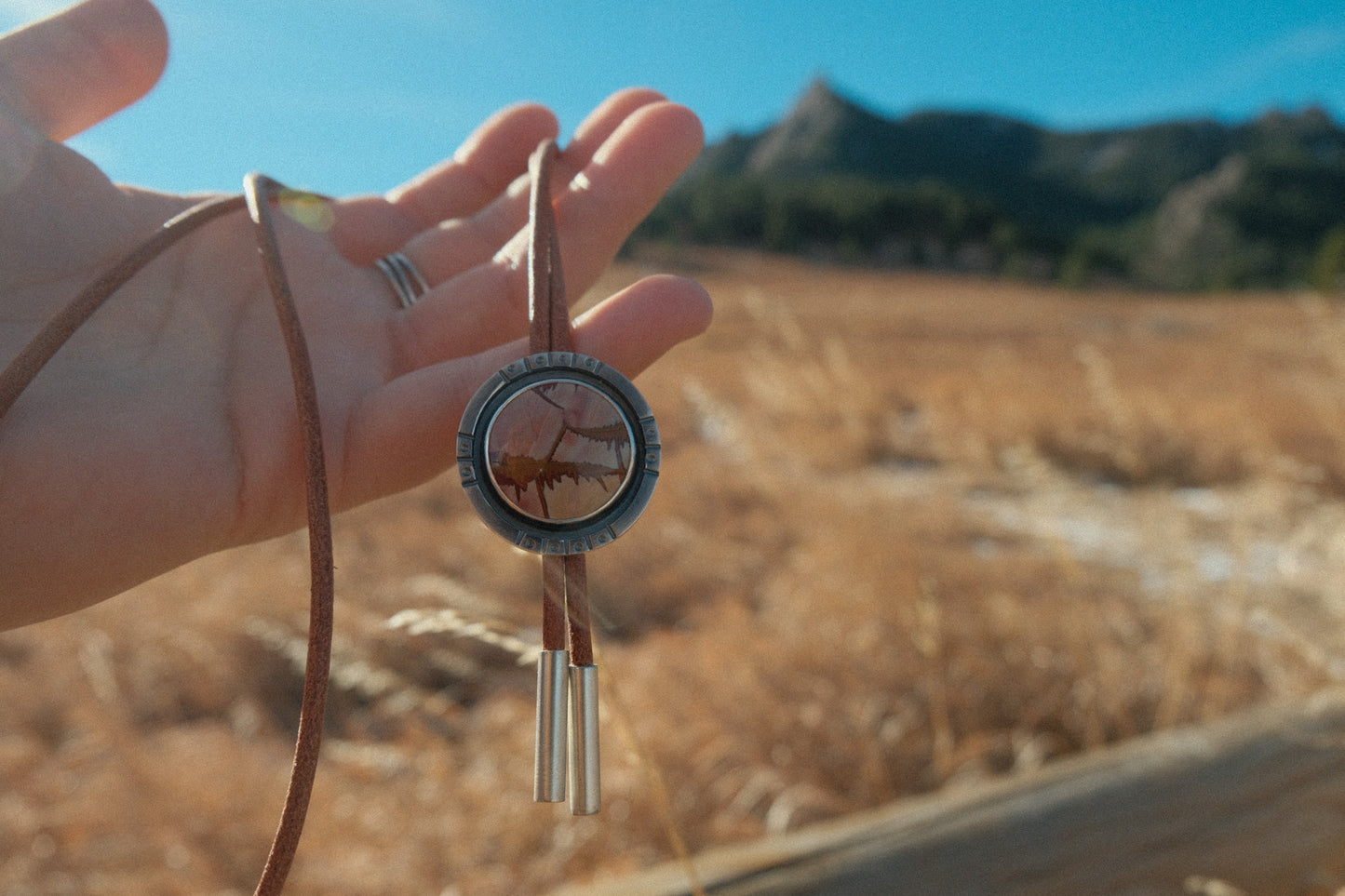 Red Falcon Round Bolo