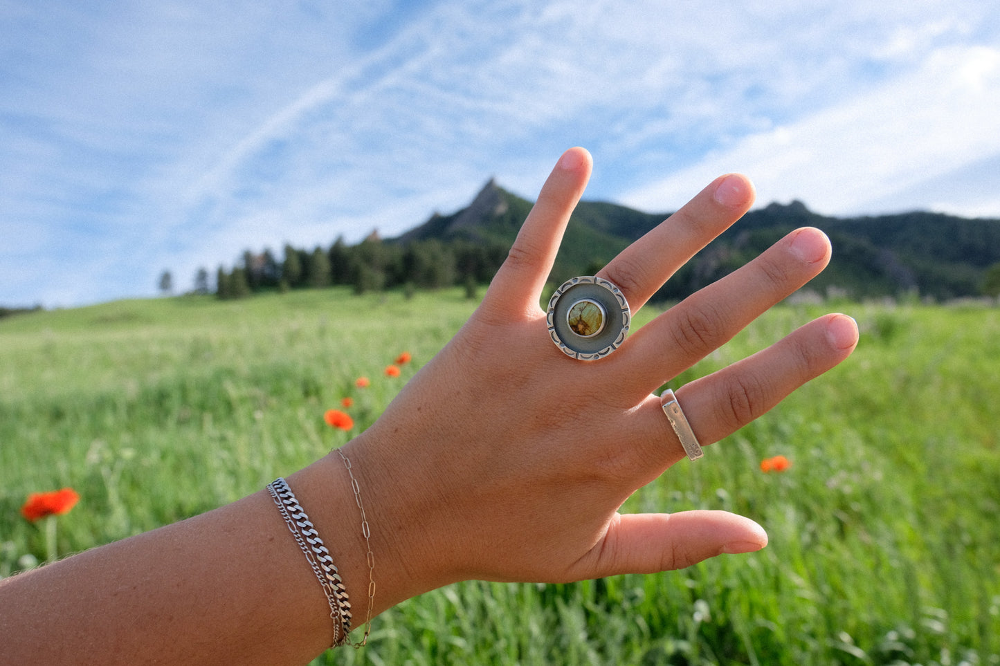 Turquoise Shadowbox Ring || 7