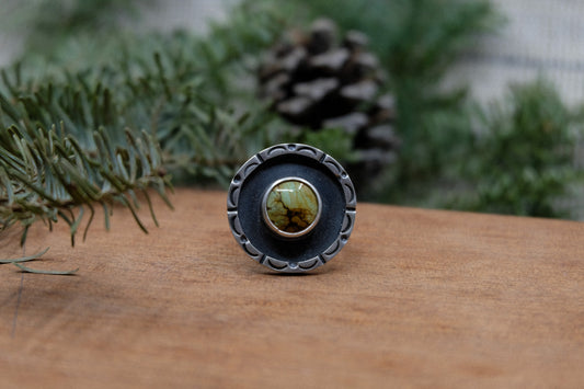 Shadowbox Turquoise Ring || Size 7