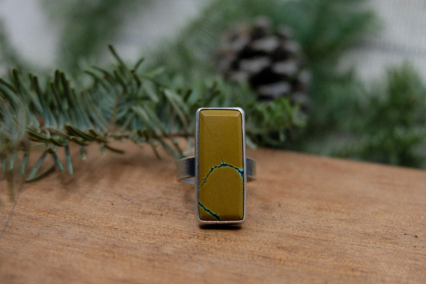 Rectangle Turquoise Ring || Size 7.75