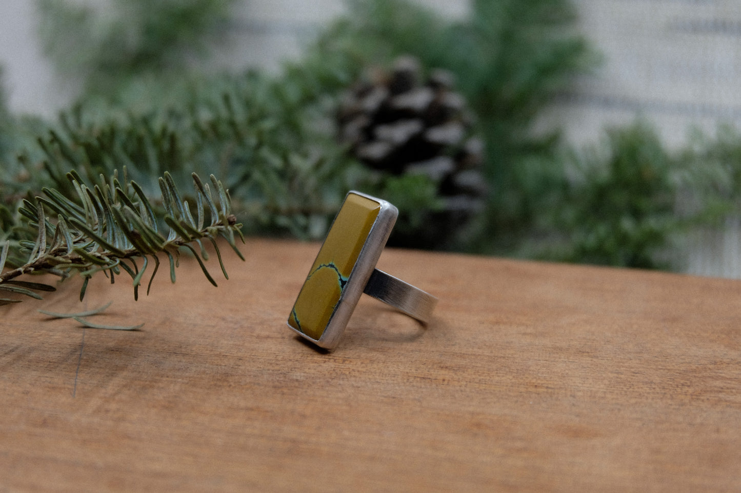 Rectangle Turquoise Ring || Size 7.75