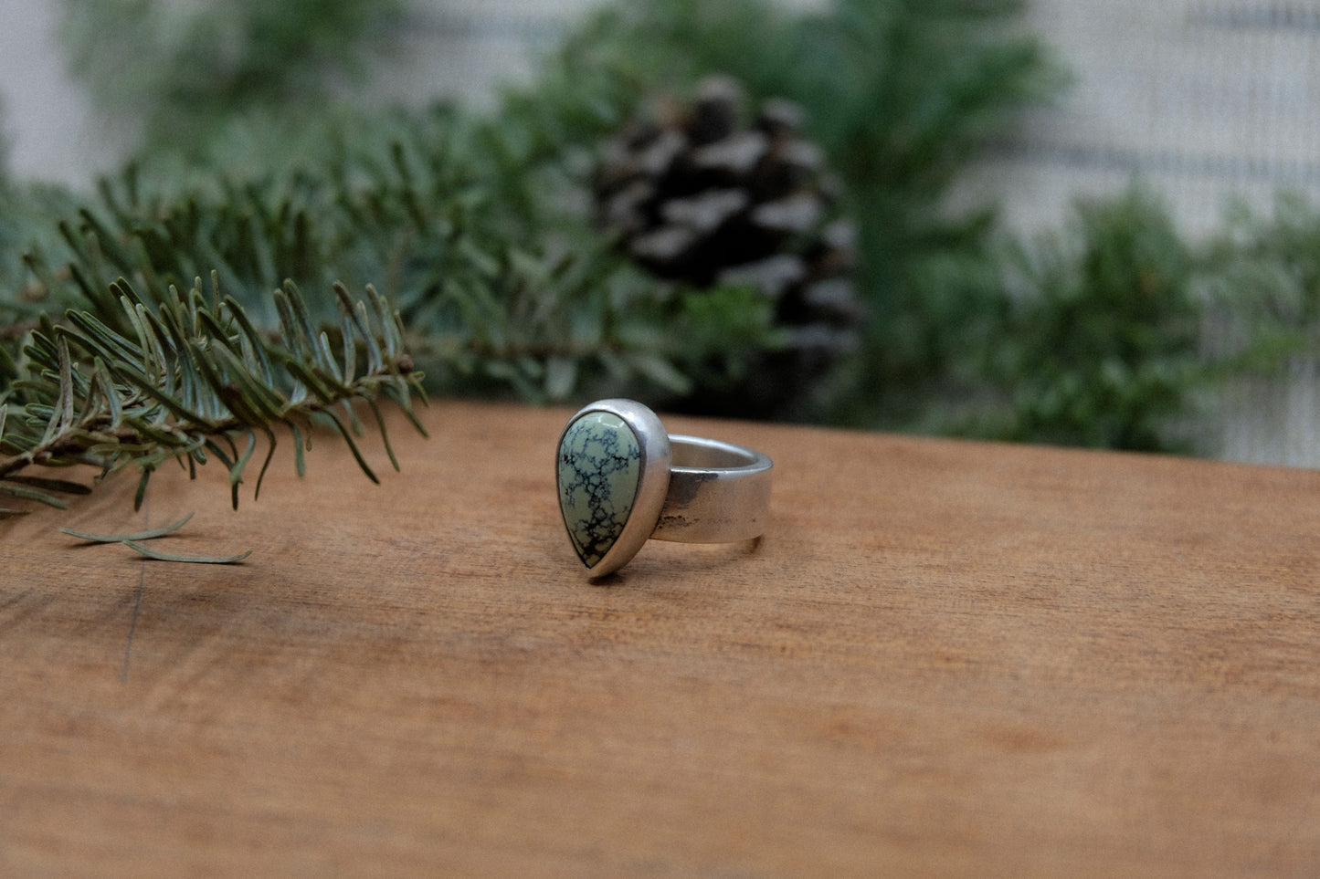 Teardrop Variscite Ring || Size 7