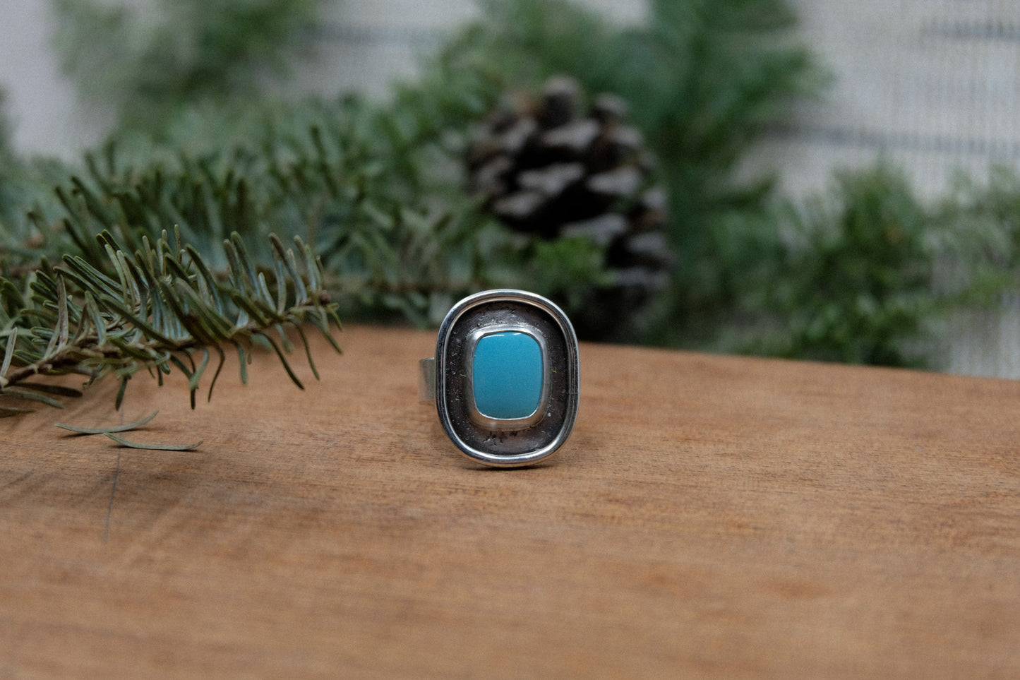 Rectangle Turquoise Ring #2 || Size 8