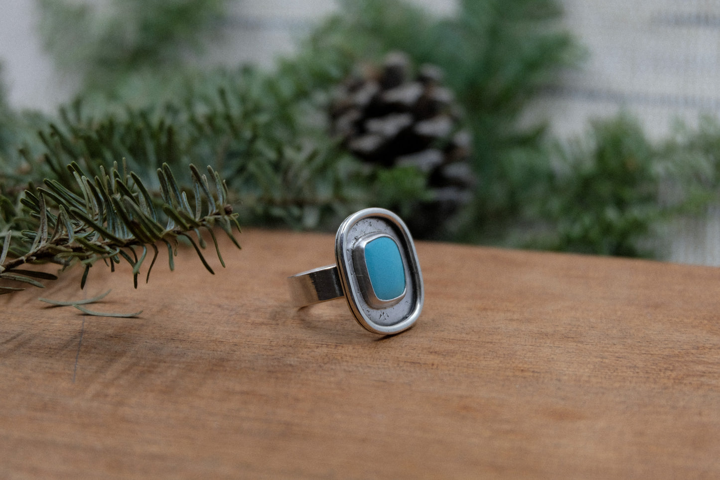 Rectangle Turquoise Ring #2 || Size 8