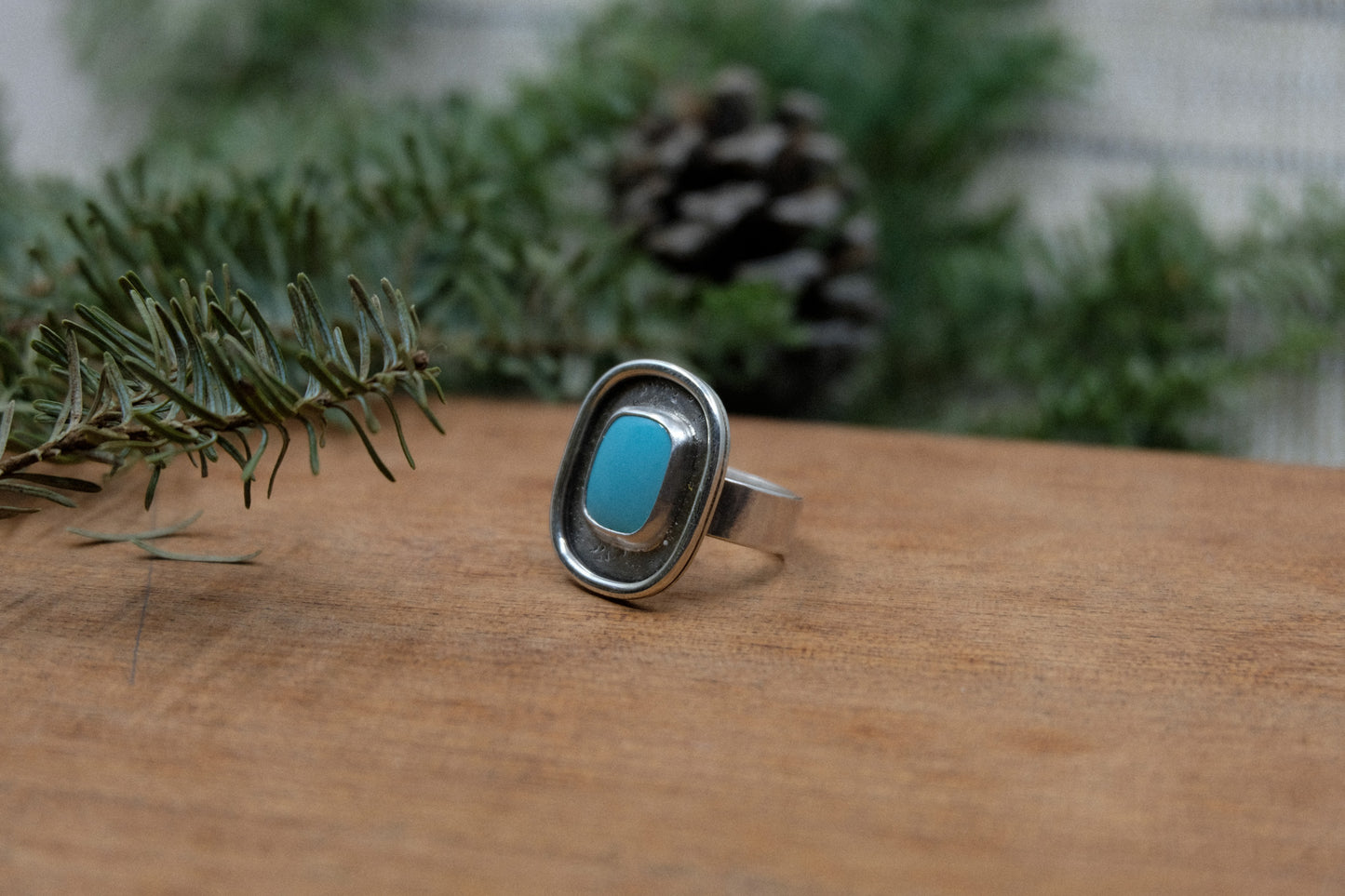Rectangle Turquoise Ring #2 || Size 8