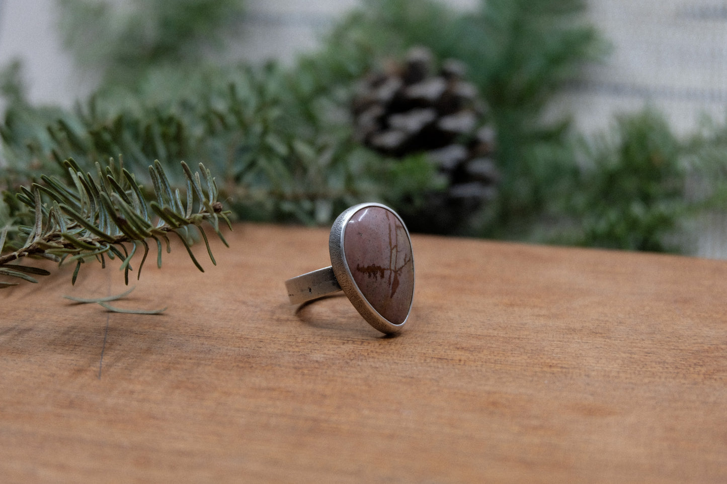 Teardrop Jasper Ring || Size 7