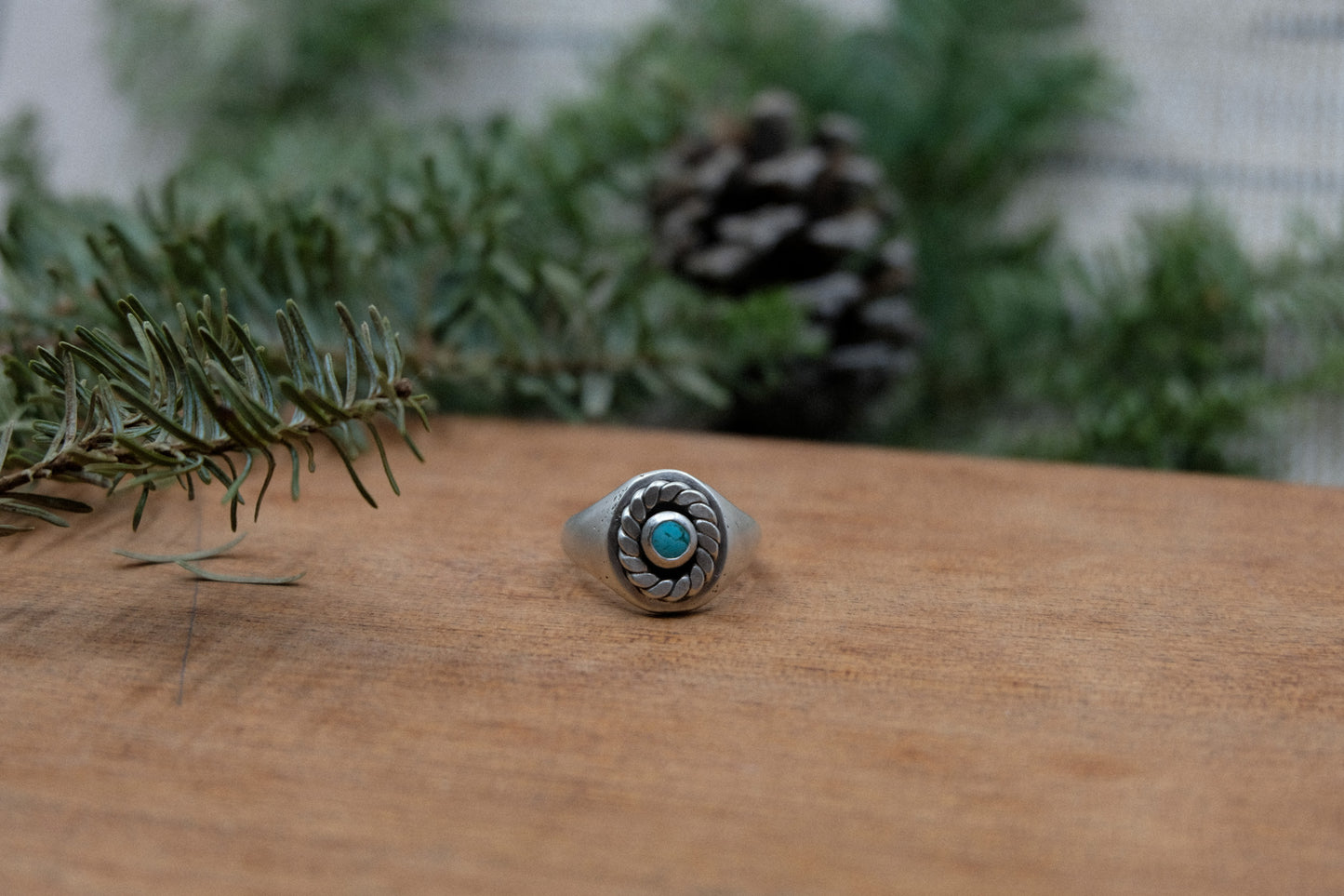 Turquoise Signet Ring #1 || Size 5