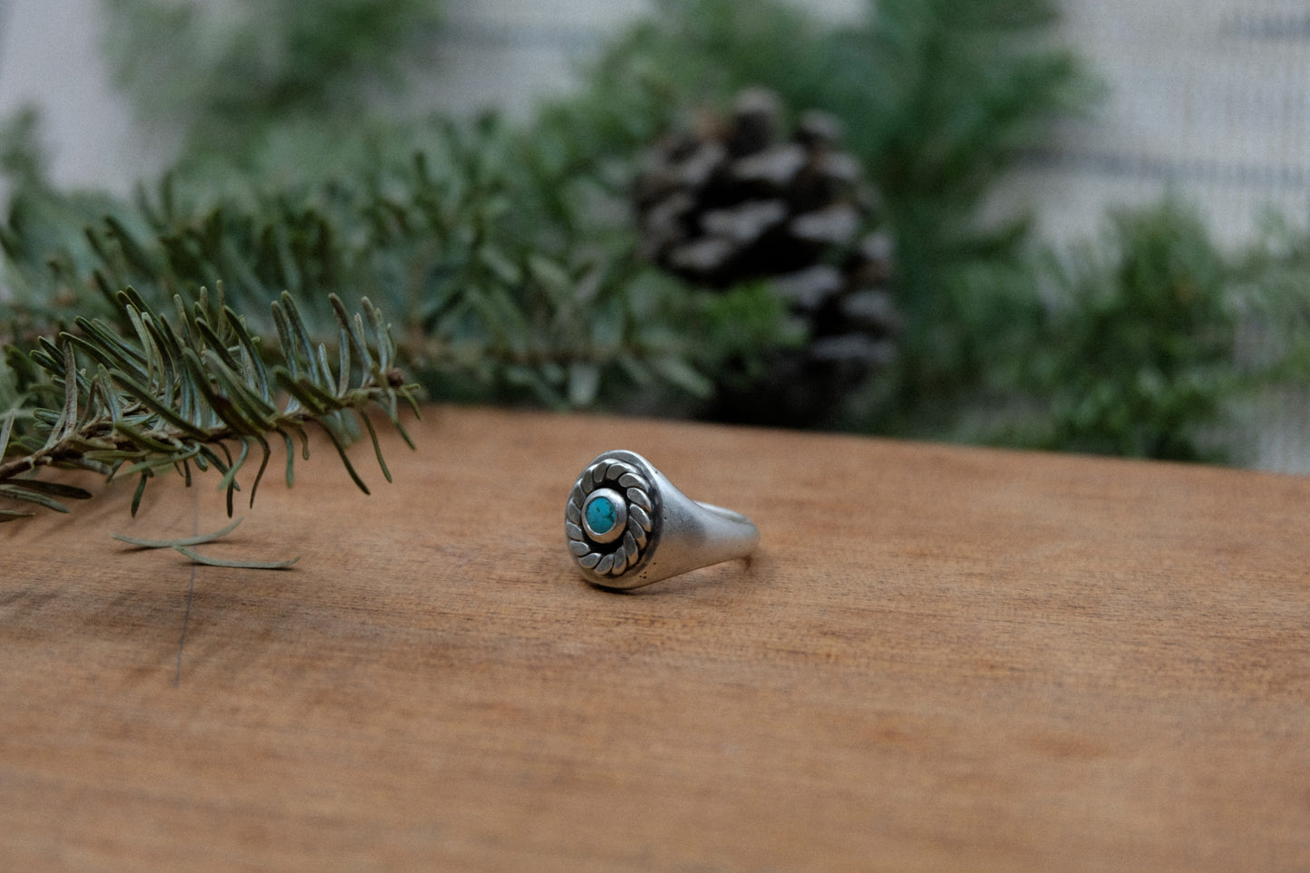 Turquoise Signet Ring #1 || Size 5