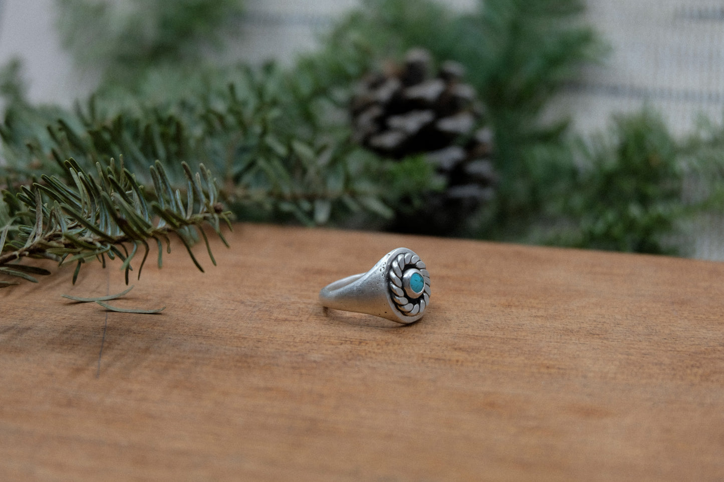 Turquoise Signet Ring #1 || Size 5