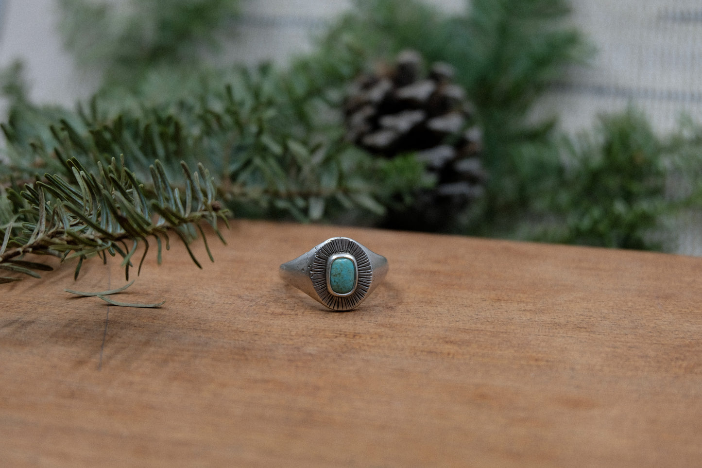 Turquoise Signet Ring #3 || Size 7.5
