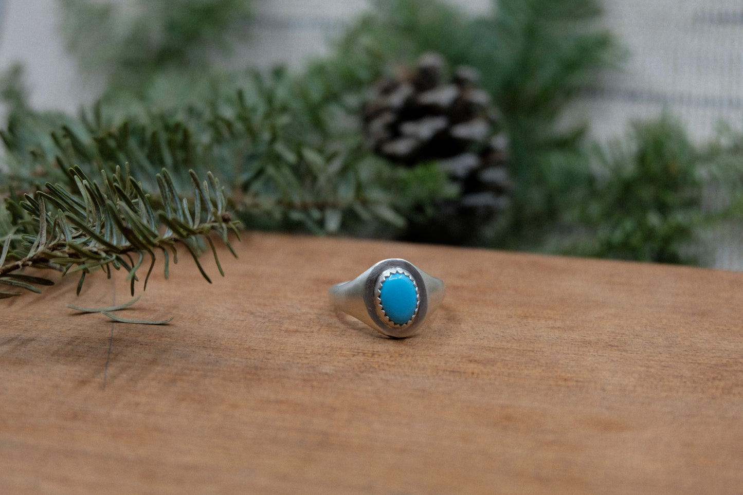 Turquoise Signet Ring #4 || Size 8