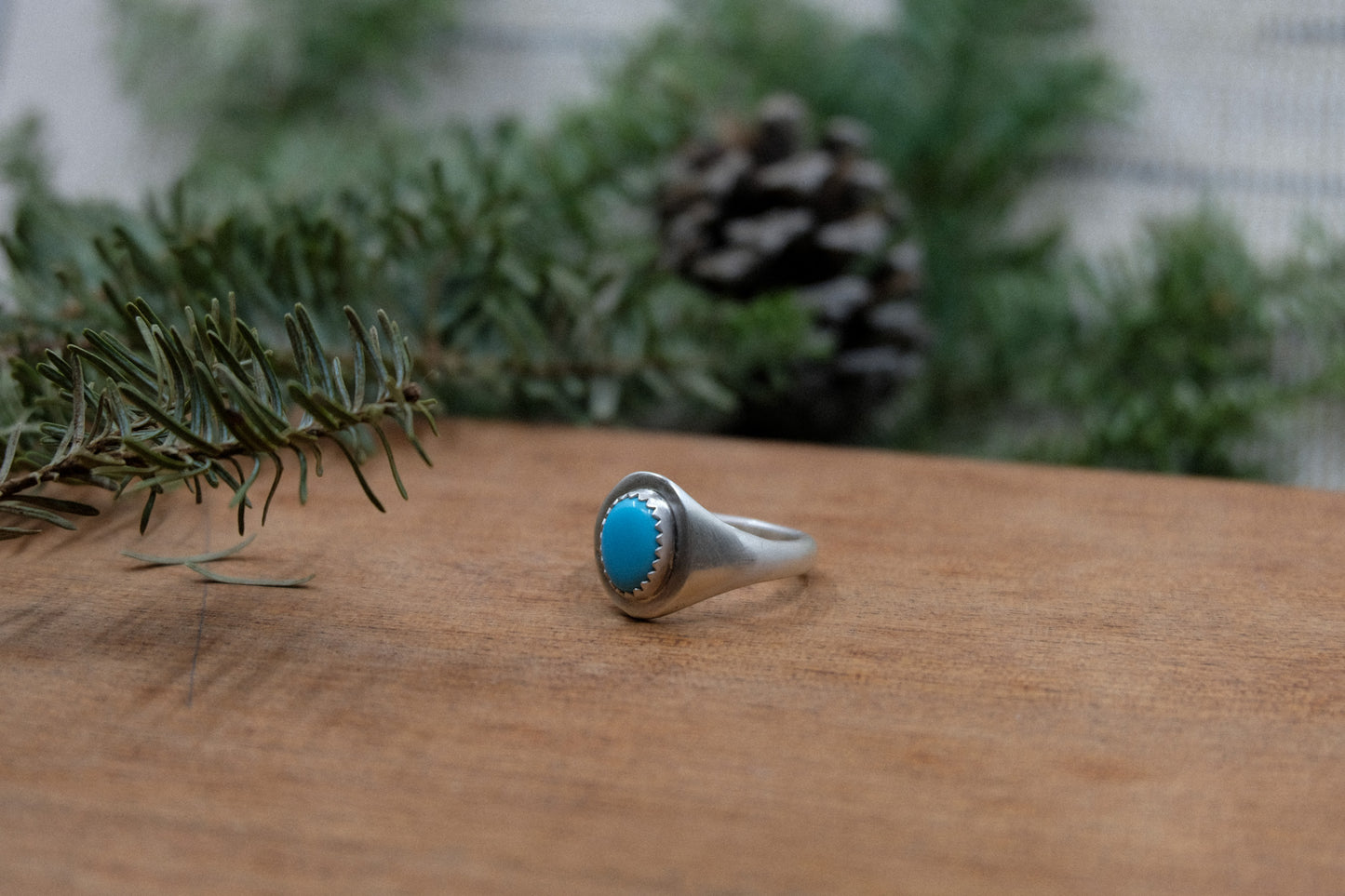 Turquoise Signet Ring #4 || Size 8