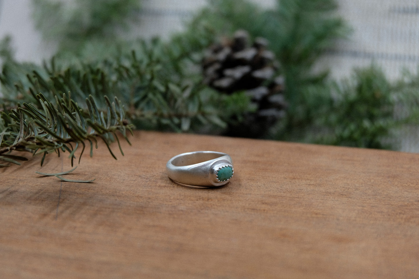 Turquoise Signet Ring #5 || Size 8